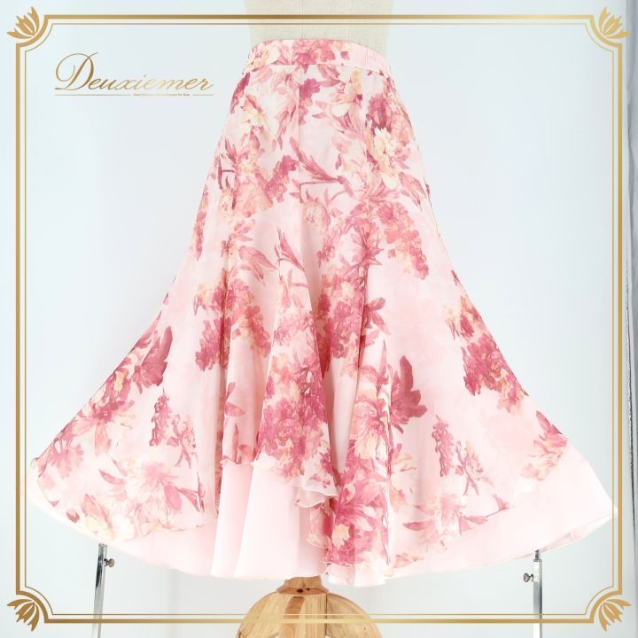 社交ダンス 衣装 スカート ピンク系 チャコット Chacott 練習 レッスン