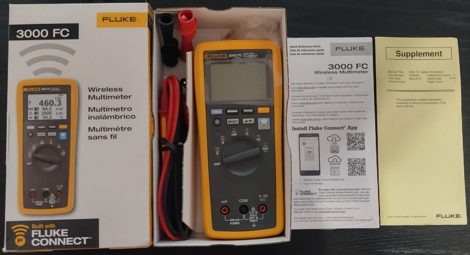 Fluke FLK-3000 FC|WWG FCシリーズ ワイヤレスデジタルマルチメーター AC - DC～1000 V