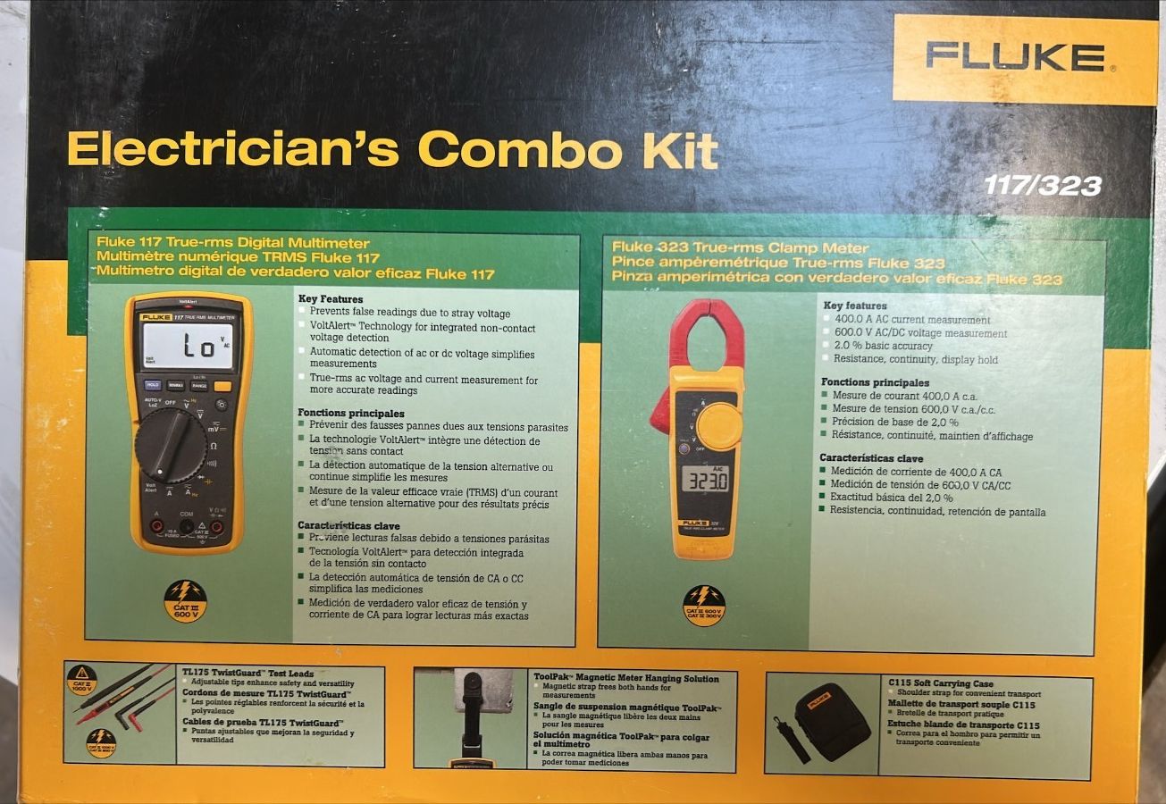 Fluke FLU 117-323 電気技師用マルチメーター コンボキット