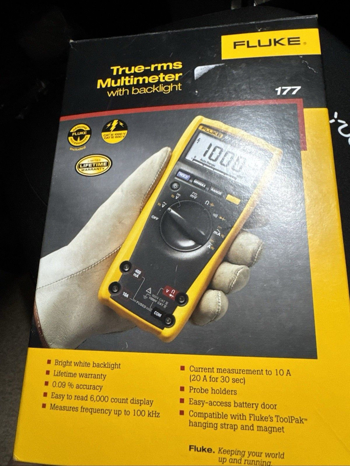 Fluke 177 True RMS デジタルマルチメーター - Cat 3 1000ボルト