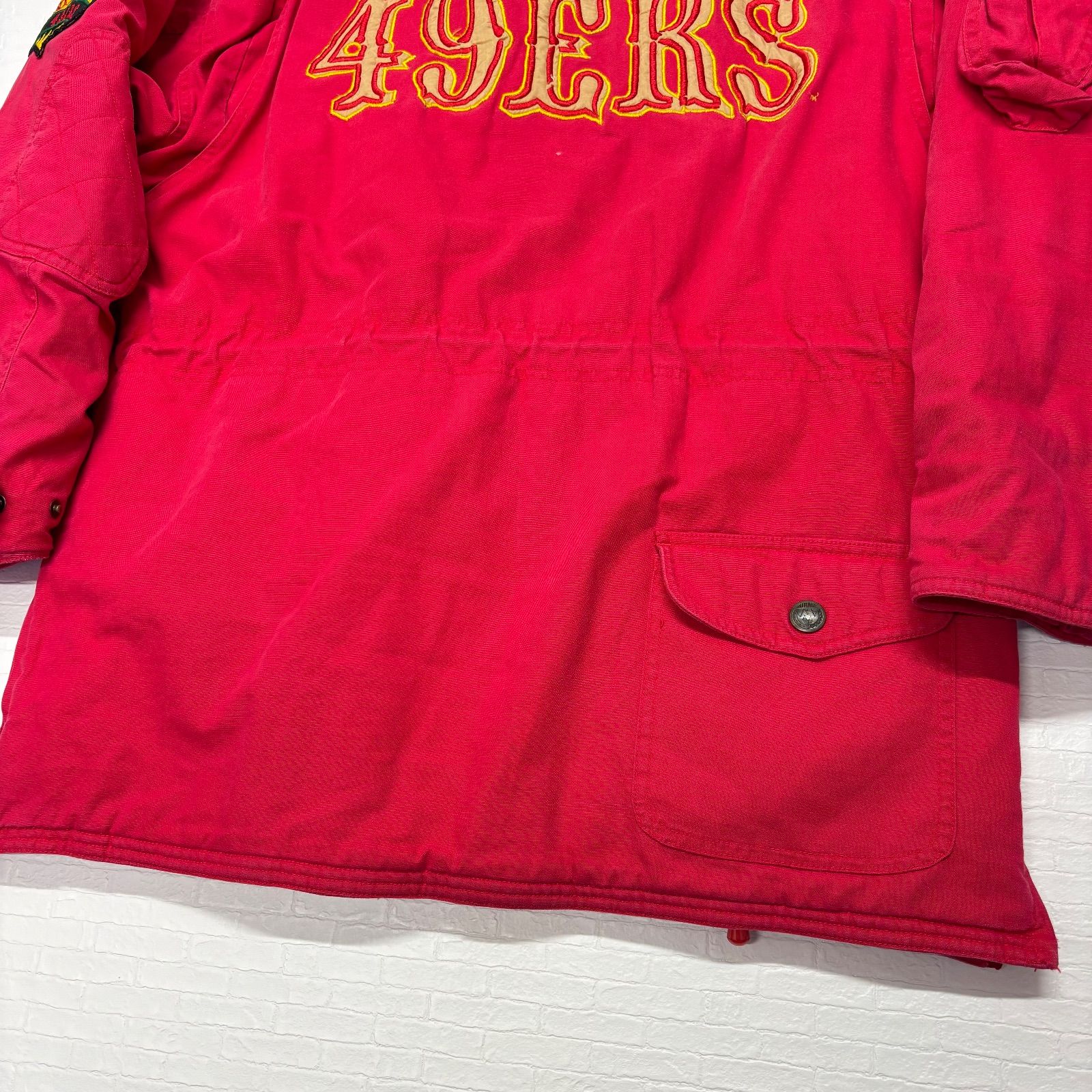 激レア 90s NFL 49ers スタジアムコート 赤 FIRST STRING 上位モデル