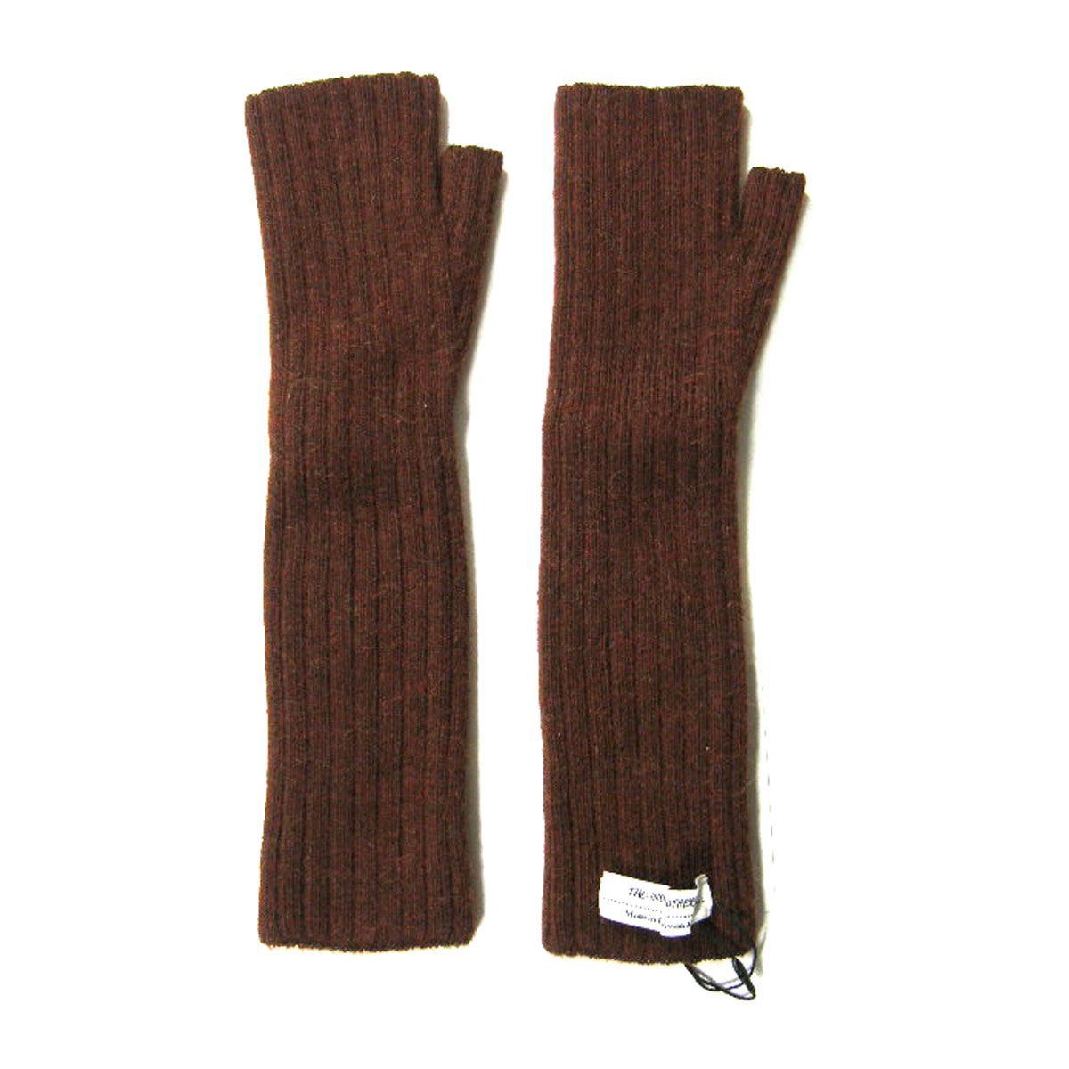  THE INOUE BROTHERS ザイノウエブラザーズ 超 ベビーアルパカ ロング ハンドウォーマー ペルー製 フィンガーレス 手袋 ブラウン ｜ 秋冬 手袋 小物