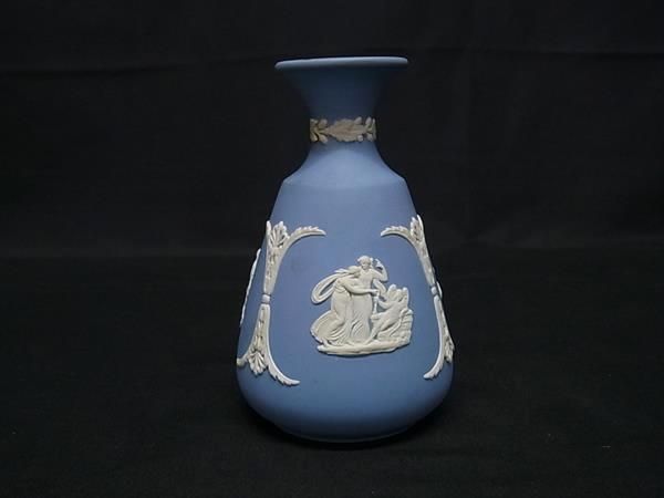 ウェッジウッド　メトラ　ブルー　花瓶　フラワーベース ウェッジウッド メトラ ブルー 花瓶 フラワーベース ウェッジウッド