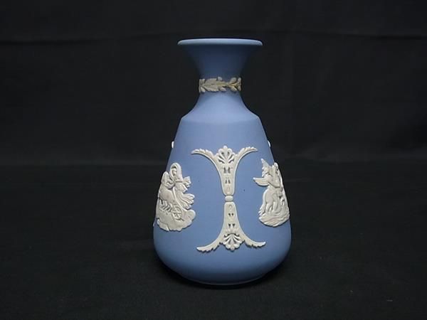 WEDGEWOOD ジャスパー ウェアー ペールブルー 花瓶 2セット WEDGWOOD
