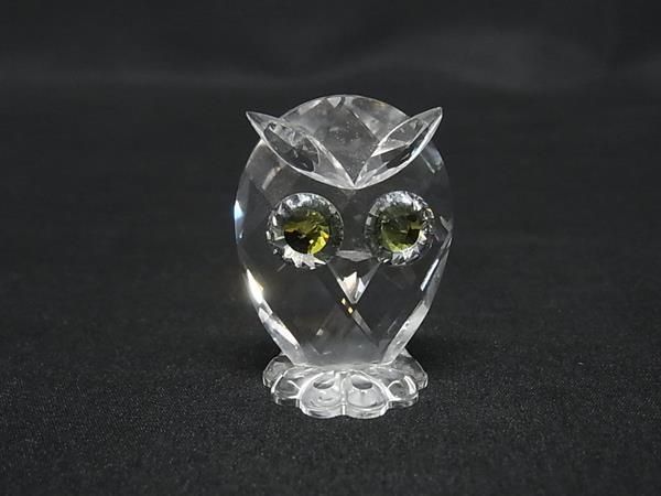 □美品□ SWAROVSKI スワロフスキー 010014 クリスタル フクロウ 梟