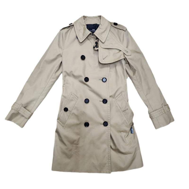 COACH コーチ トレンチコート F33868 ベージュ 綿：68％ ポリエステル