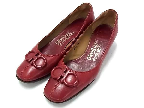 □美品□ Salvatore Ferragamo フェラガモ ダブルガンチーニ レザー