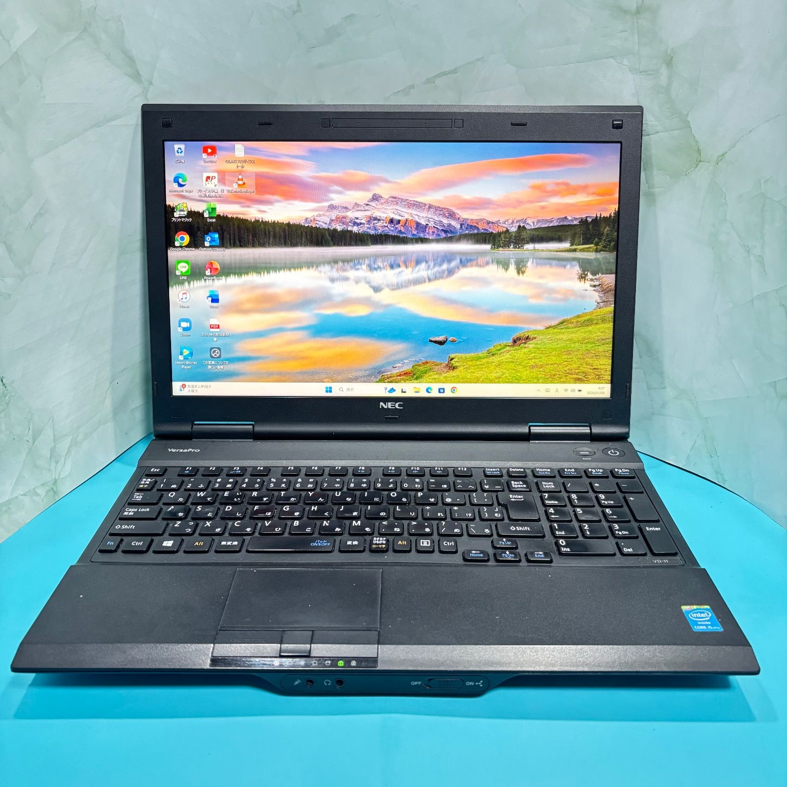 バッテリー良好◎ オフィス付 NEC 爆速SSD＆メモリ8 GB ノートPC Wi-Fi ブルートゥース DVD バッテリー