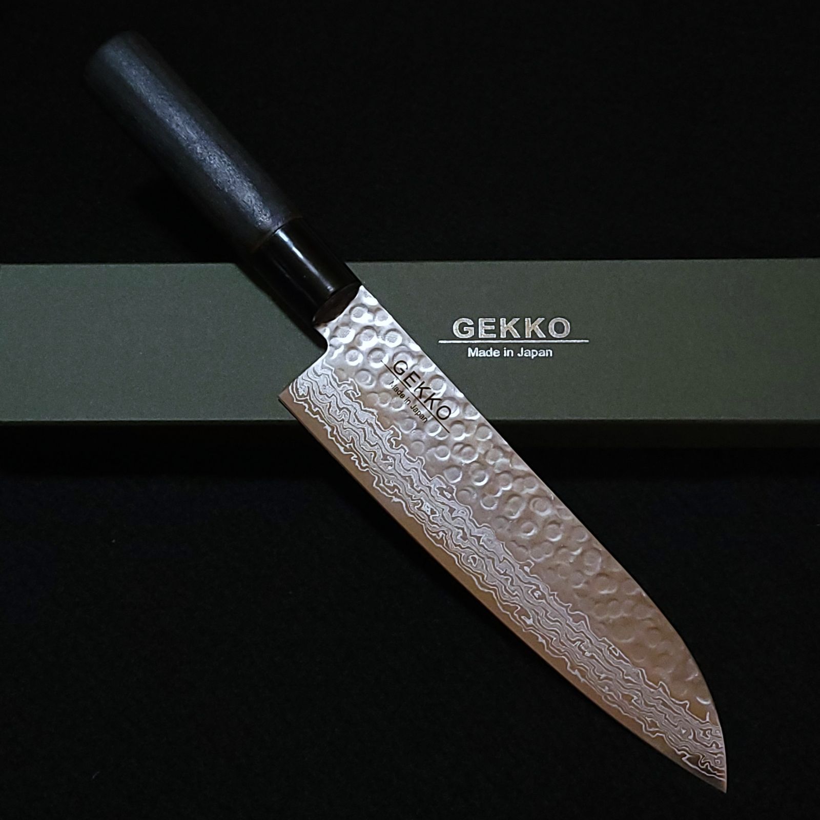 AUS10 ダマスカス 三徳包丁 180㎜ G1805 焼柄 月光作 - メルカリ