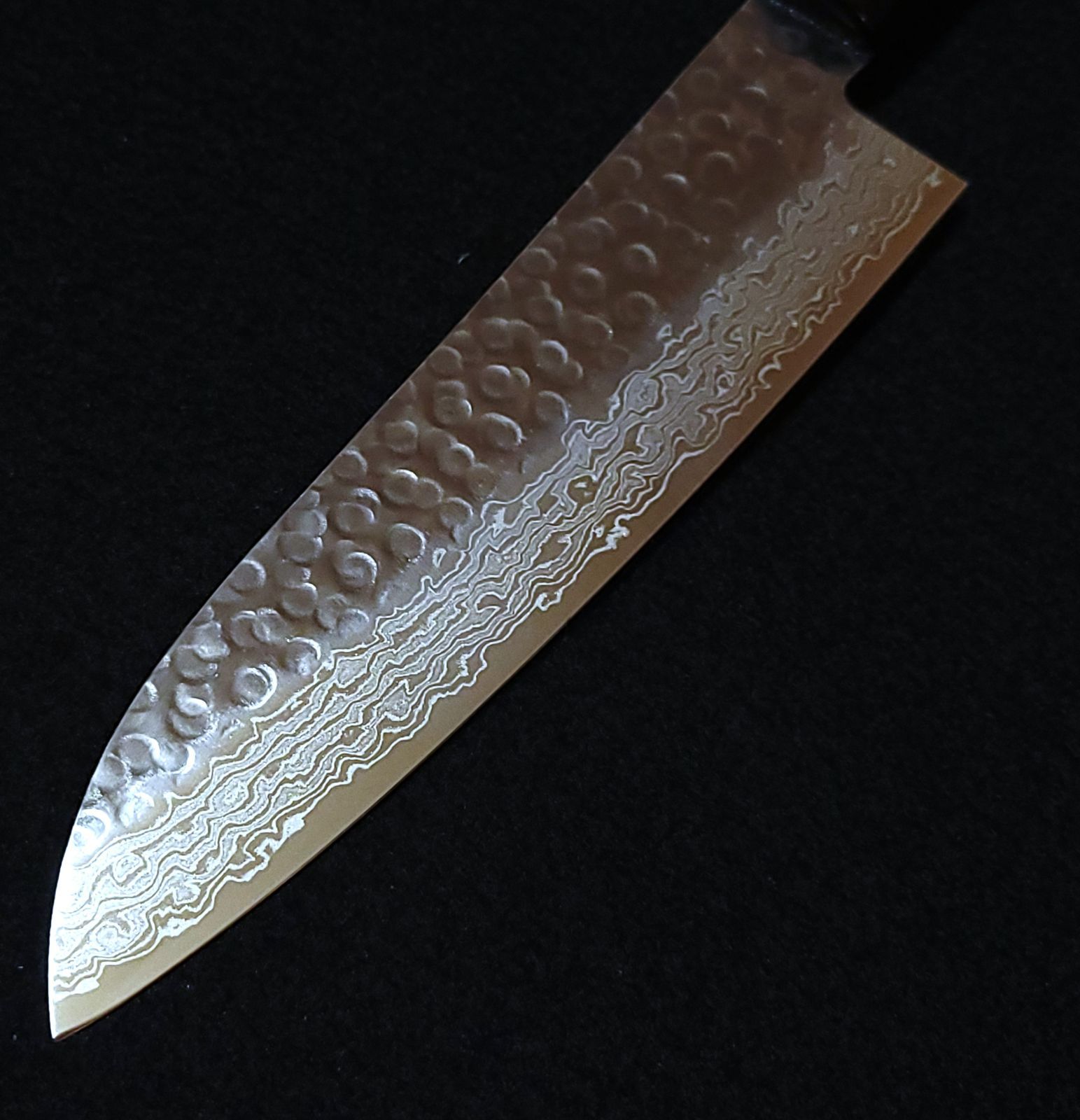 AUS10 ダマスカス 三徳包丁 180㎜ G1805 焼柄 月光作 - メルカリ