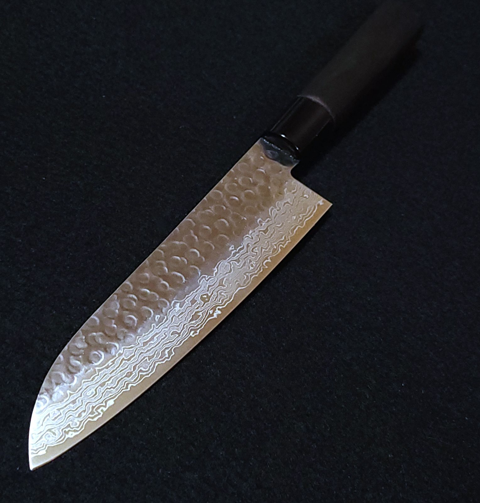 AUS10 ダマスカス 三徳包丁 180㎜ G1805 焼柄 月光作 - メルカリ
