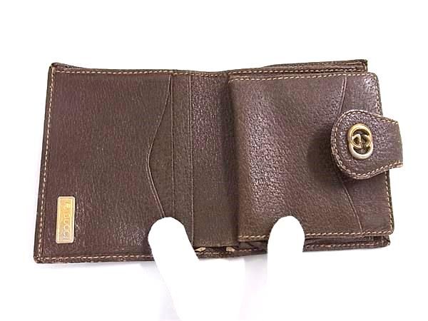 GUCCI グッチ オールドグッチ ヴィンテージ レザー 二つ折り 財布