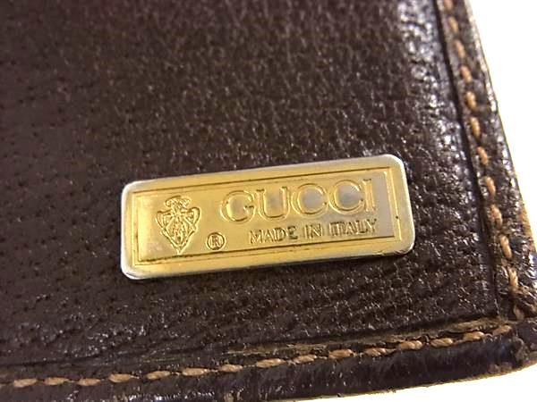 GUCCI グッチ オールドグッチ ヴィンテージ レザー 二つ折り 財布