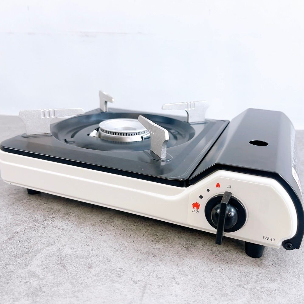 H-444 CAINZ アイ・コンロ スリム IW-D ホワイト ガスコンロ 卓上