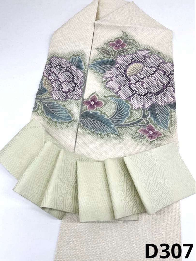 藤娘きぬたや 九寸名古屋帯 枝花 総絞り 正絹 D307 - メルカリ