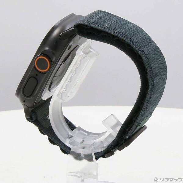 〔展示品〕 Apple Watch Ultra 2 GPS Cellular 49 mm ブラックチタニウムケース ダークグリーンアルパインループ 348