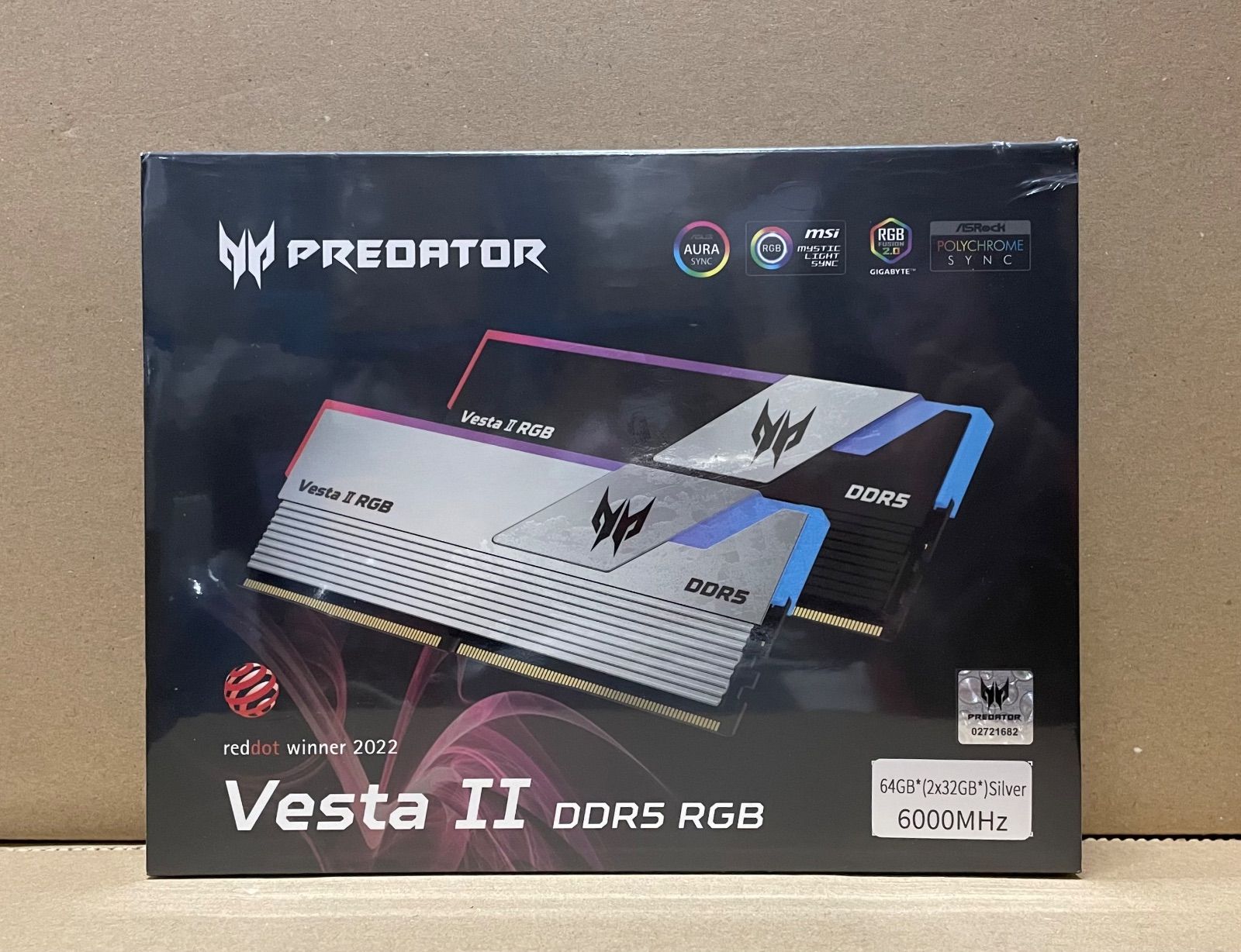 Acer Predator Vesta Ⅱ DDR 5 64 GB 32 GB* Silver