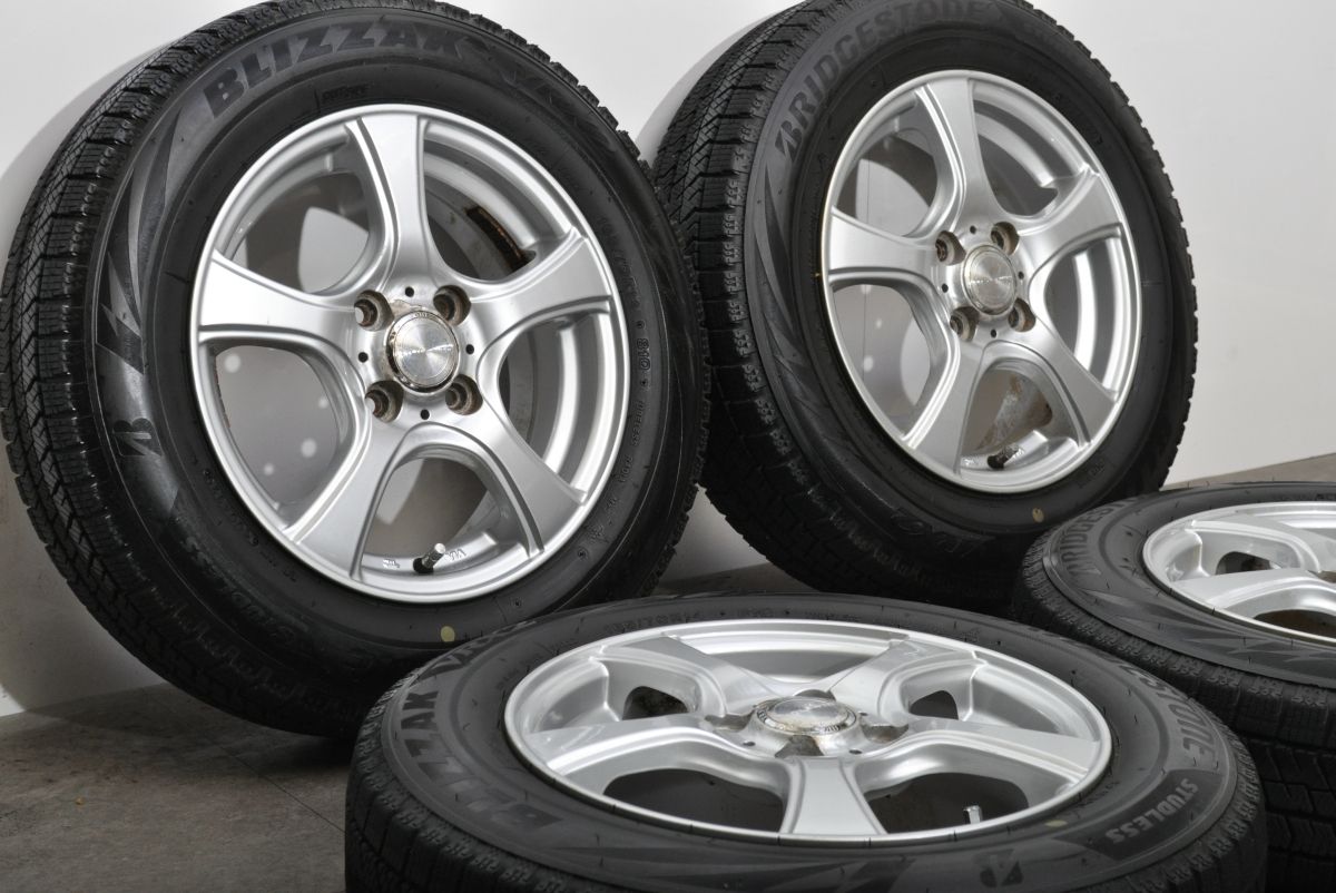 溝有り 14 in 5.5 J 50 PCD 100 ブリヂストン ブリザックVRX 2 165|70 R アクア ヴィッツ フィット スイフト ノート デミオ