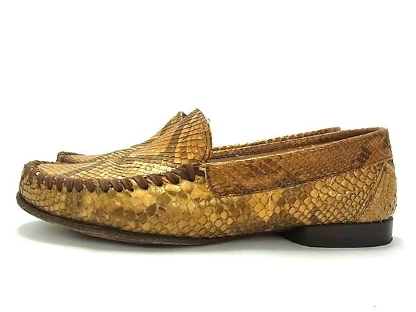 □極上□本物□ Salvatore Ferragamo フェラガモ パイソン モカシン