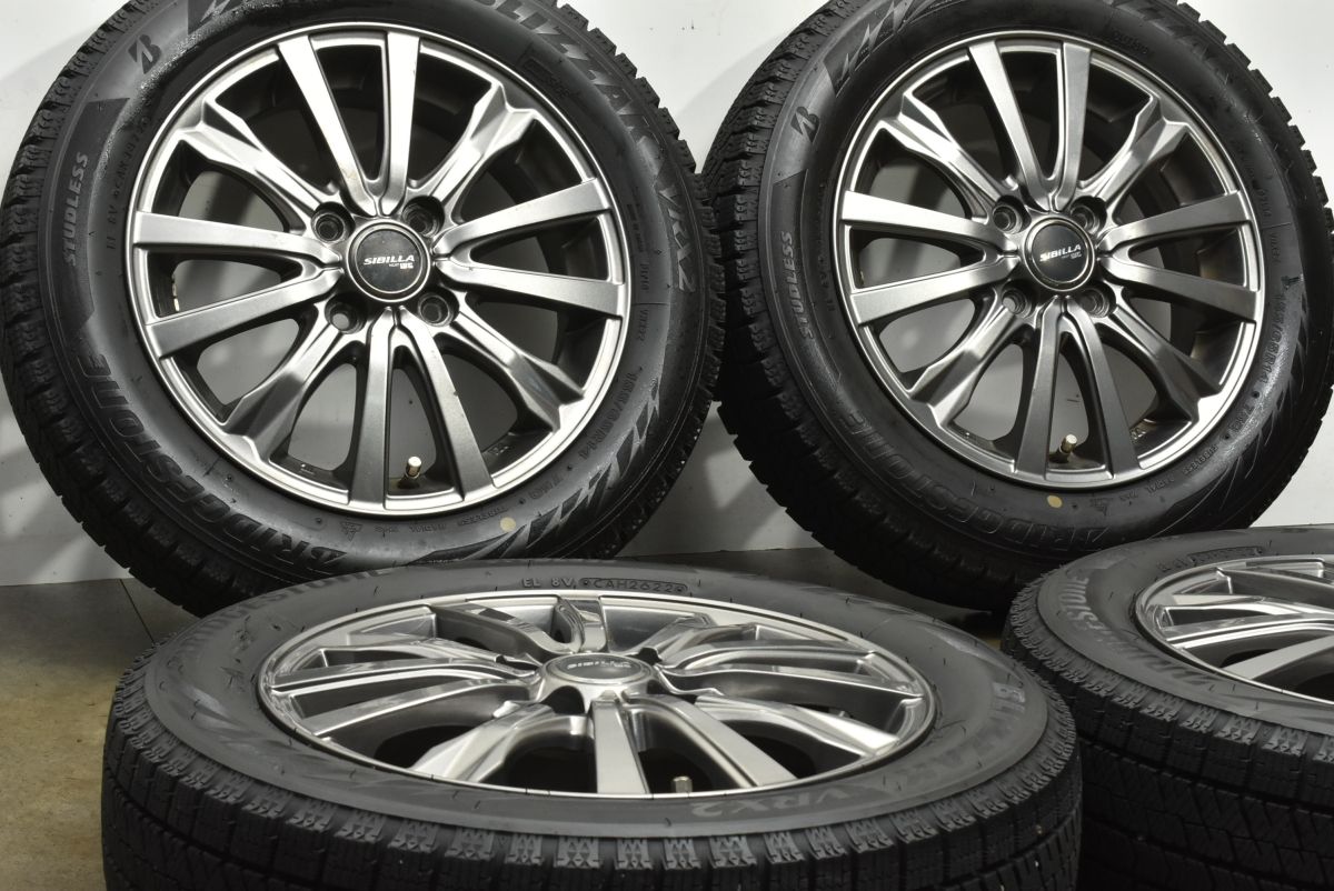 バリ溝 シビラ 14 in 4.5 J 45 PCD 100 ブリヂストン ブリザック VRX 2 155|65 R N-BOX デイズ ルークス アルト ワゴンR ムーブ タント