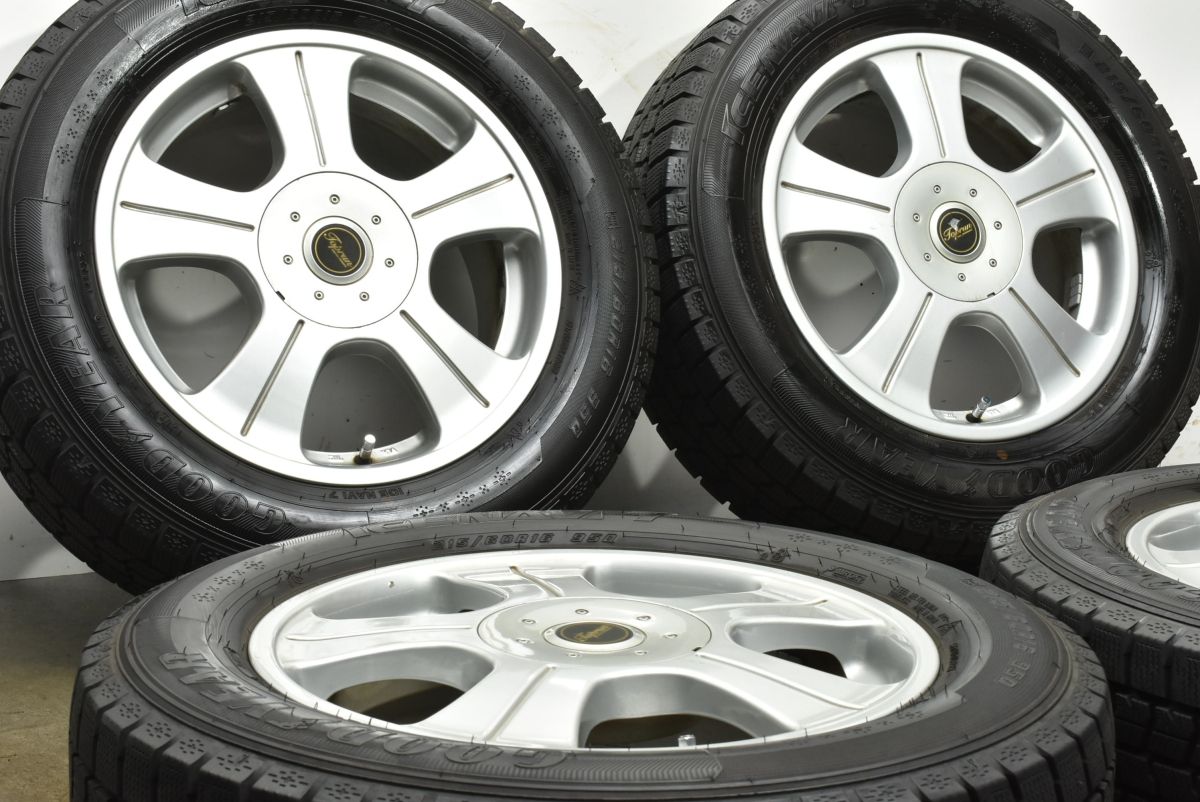 車 【バリ溝】トップラン 16in 6.5J +48 PCD100/114.3 グッドイヤー 
