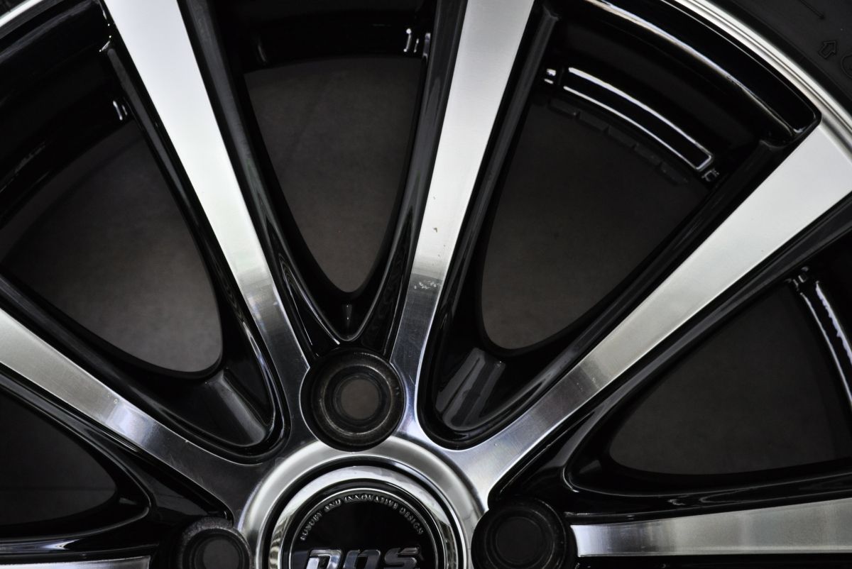 バリ溝】DOS 15in 5.5J +43 PCD100 アイスナビ6 175/65R15 アクア