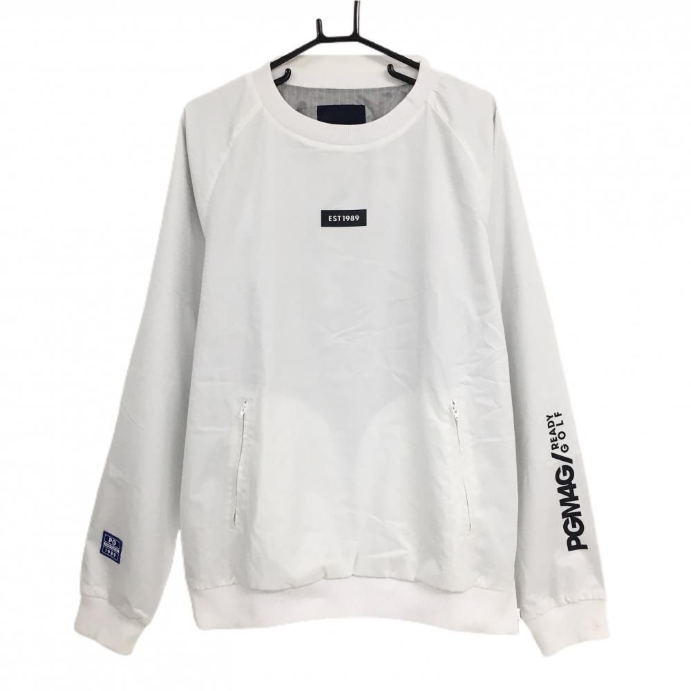 美品】パーリーゲイツ スニード 白 スクエア総柄地模様 蓄熱裏地