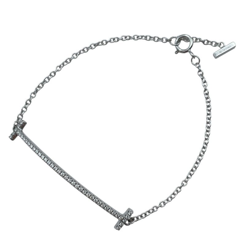 ティファニー TIFFANY＆CO Tスマイルダイヤブレススモール ホワイトゴールド Au 750 ジュエリー