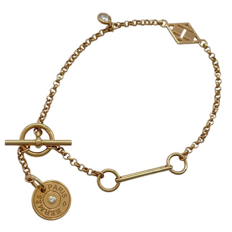 エルメス HERMES ガンバードブレス ピンクゴールド Au 750 ジュエリー