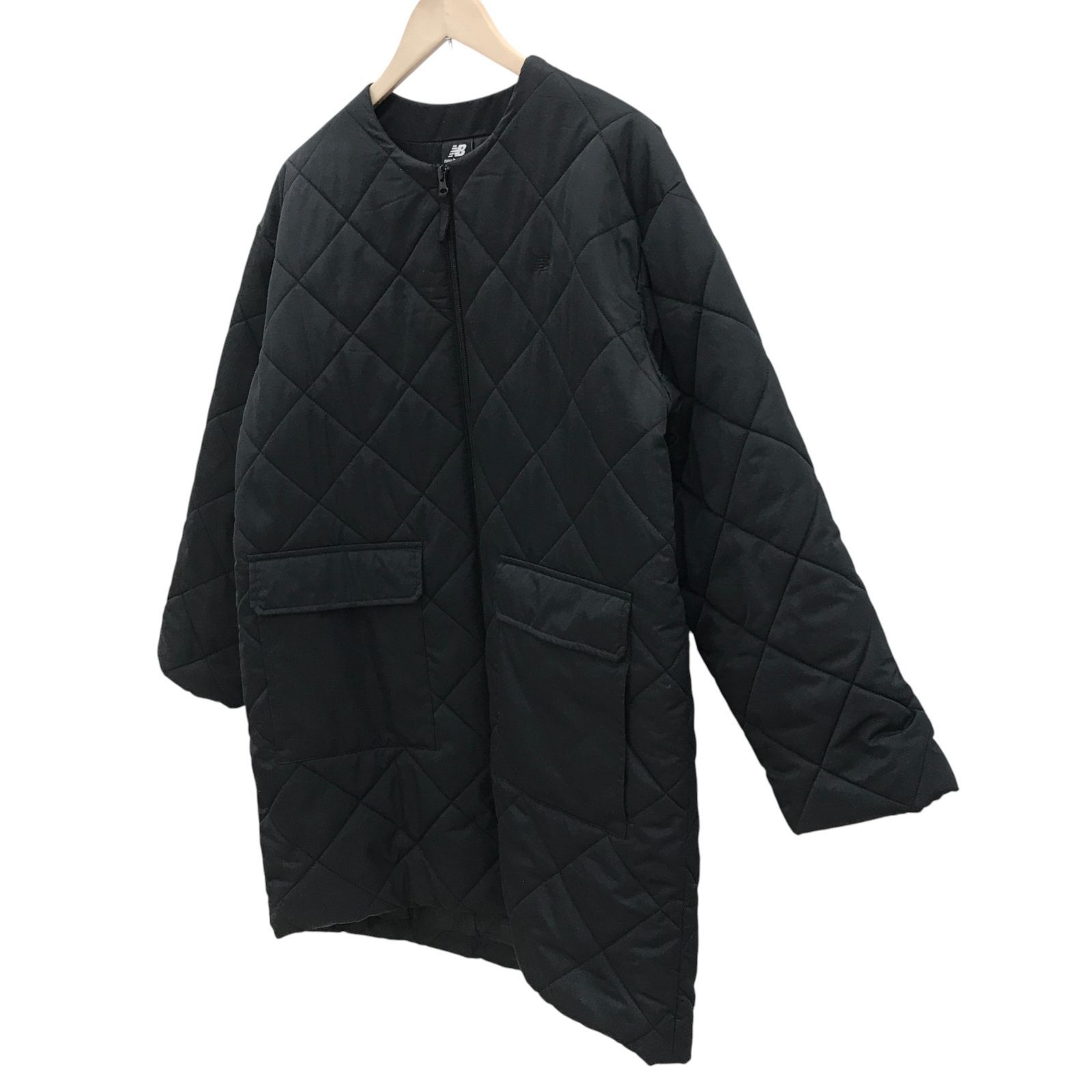 ZK21【美品】NB NEW BALANCE キルティングジャケット ノーカラー