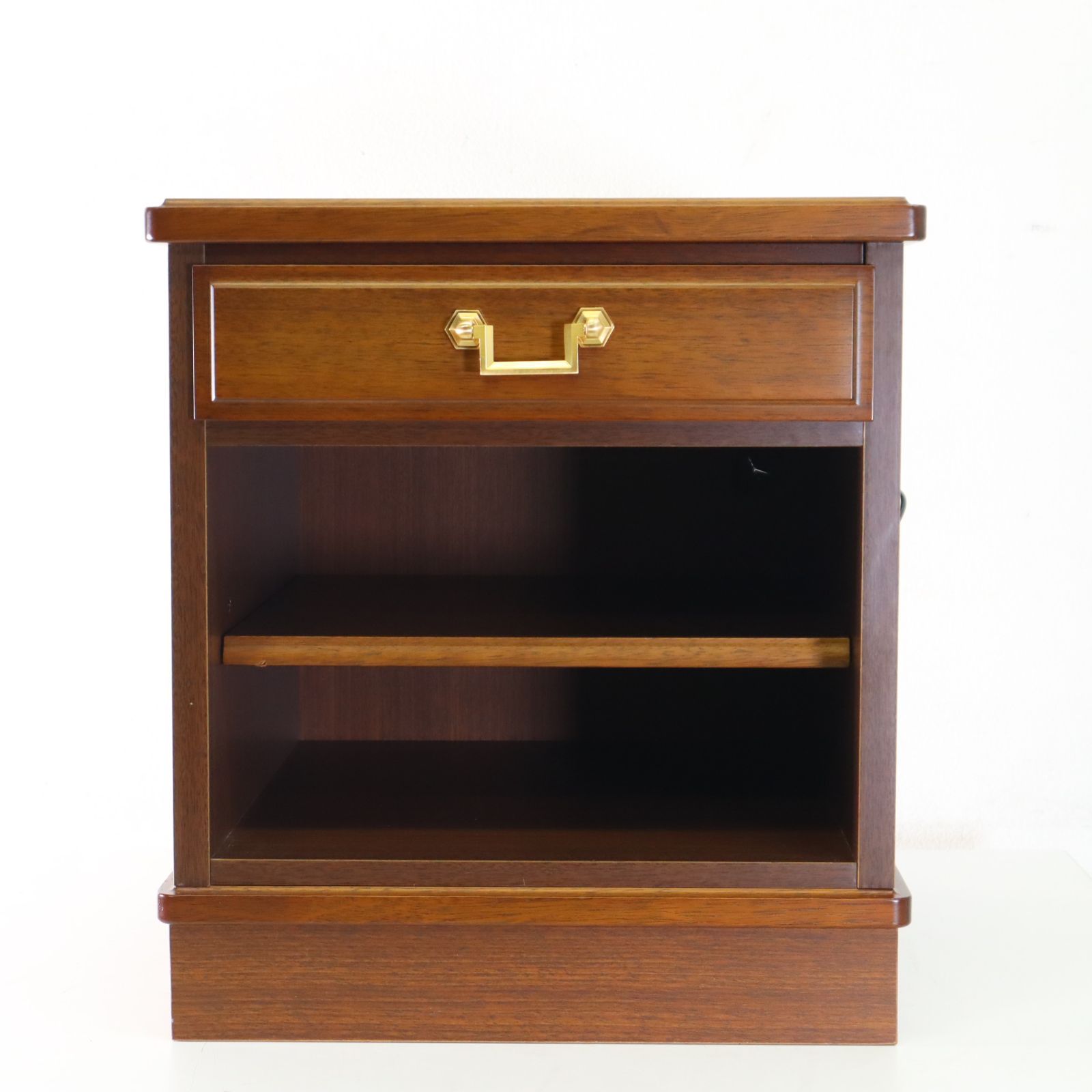 maruni マルニ木工 地中海 ナイトテーブル 引き出し/コンセント付き