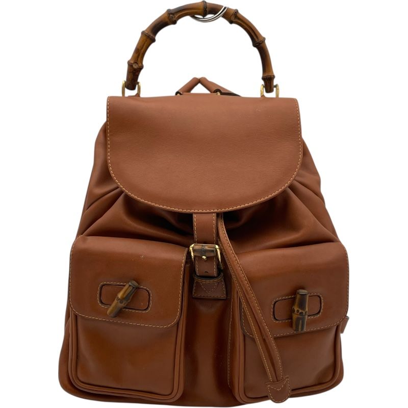 グッチ GUCCI バンブー バックパック 003.2058 ブラウン レザー レディース リュック デイパック