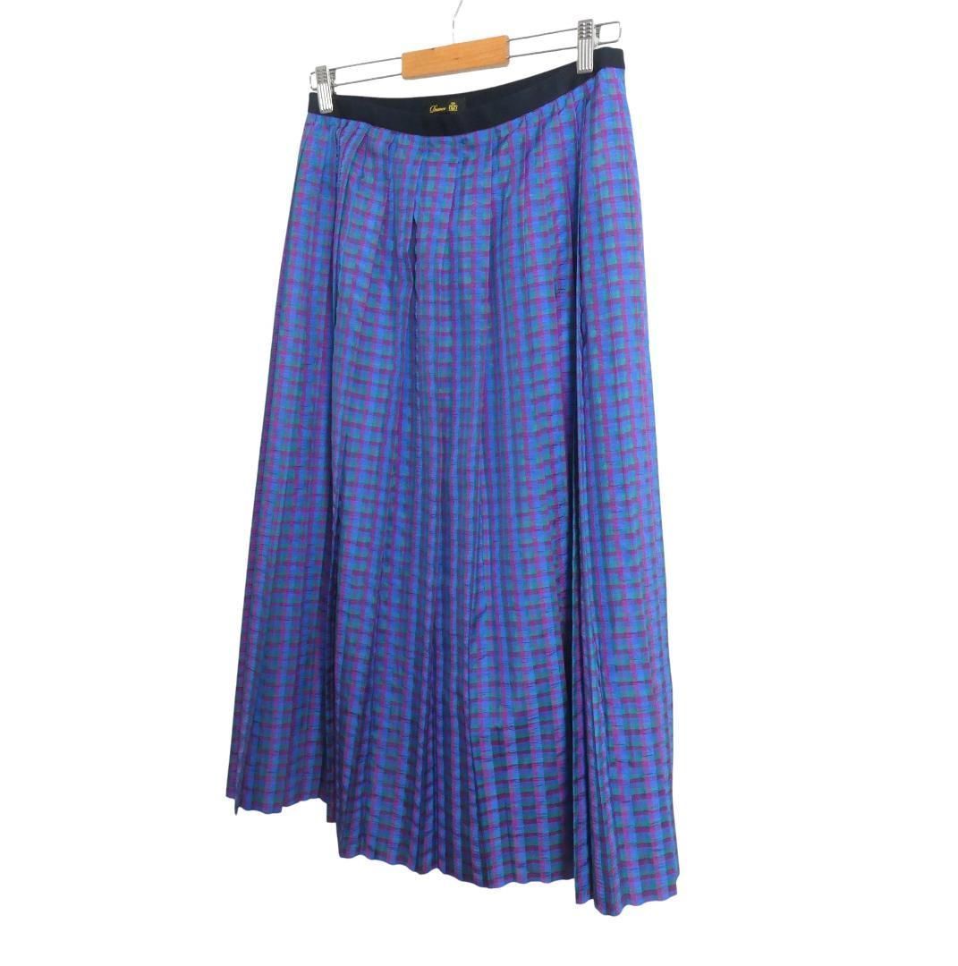 25ss現行　完売品　ドゥロワー　 チェック　フラワー　ギャザースカート　38 25ss現行 完売品 ドゥロワー チェック フラワー ギャザースカート 38