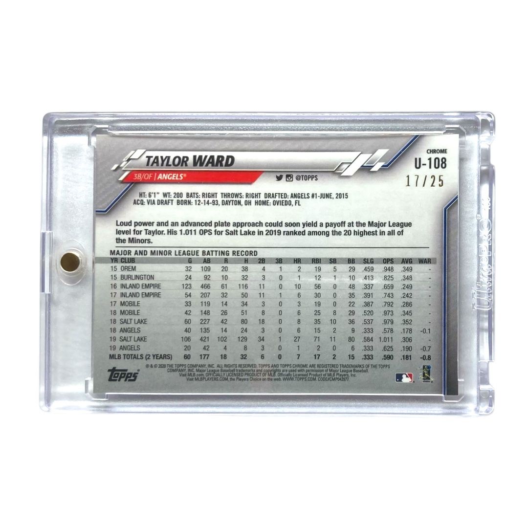 TOPPS MLBカード CHROME TAYLOR WARD ANGELS 25 U 108 IT 2