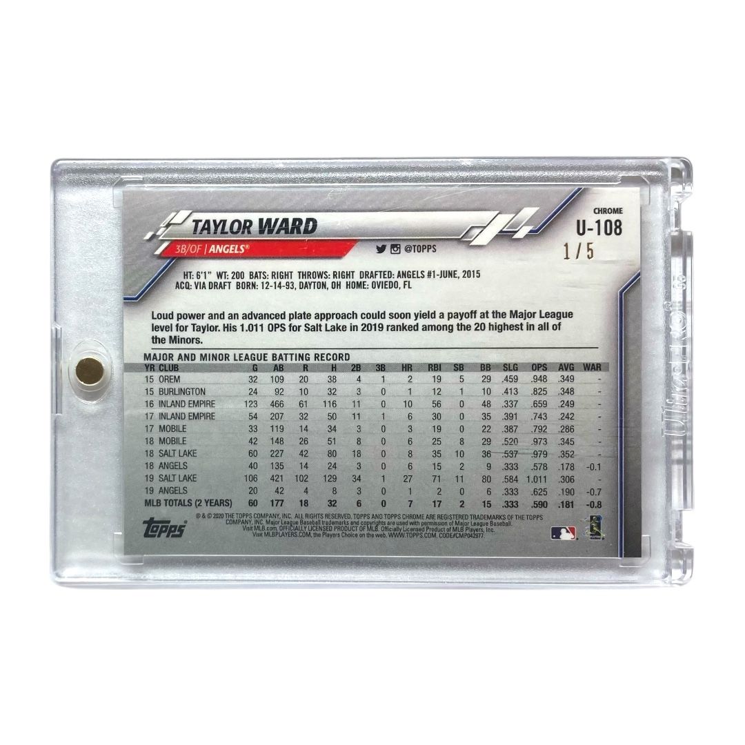 TOPPS MLBカード CHROME TAYLOR WARD ANGELS 5 U 108 IT 2