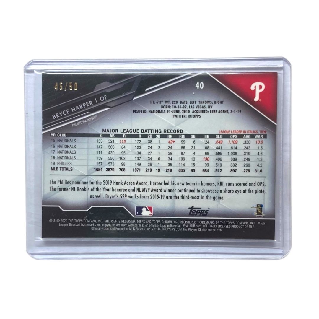 TOPPS MLBカード CHROME BLACK BRYCE HARPER 50 40 IT 2