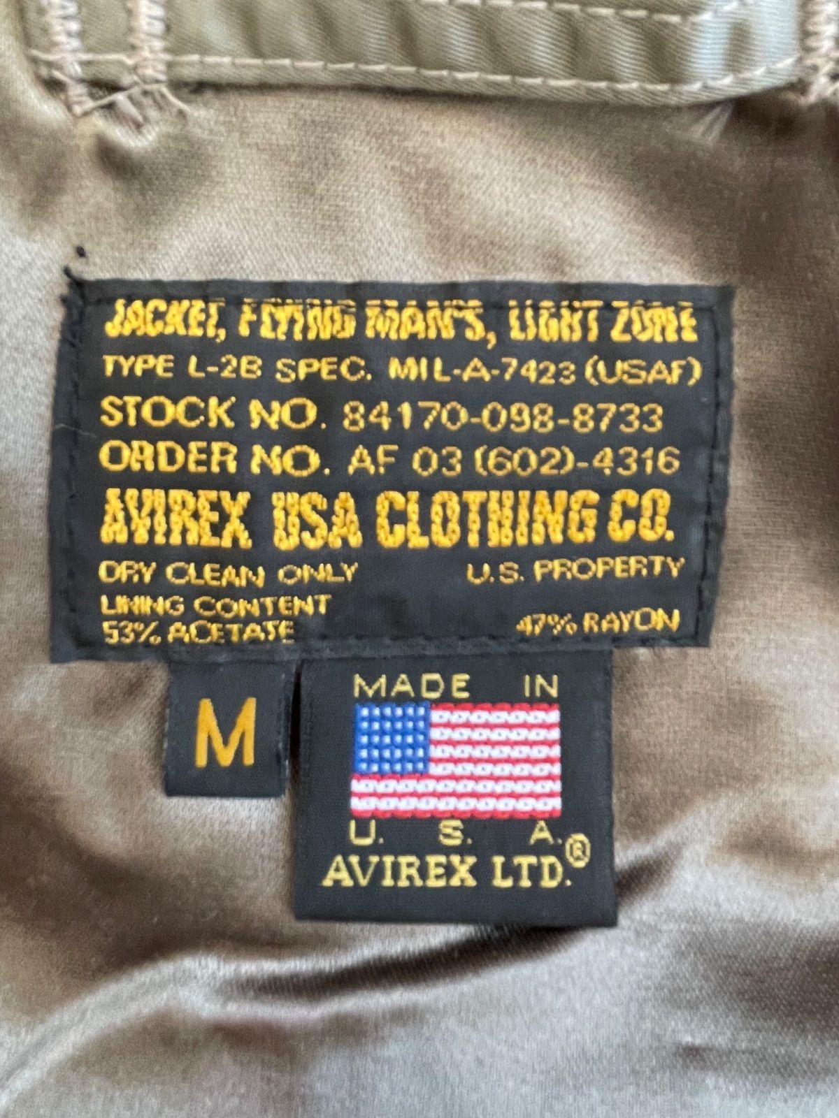 美品 希少✨25thモデル✨25周年モデル AVIREX アヴィレックス L-2B