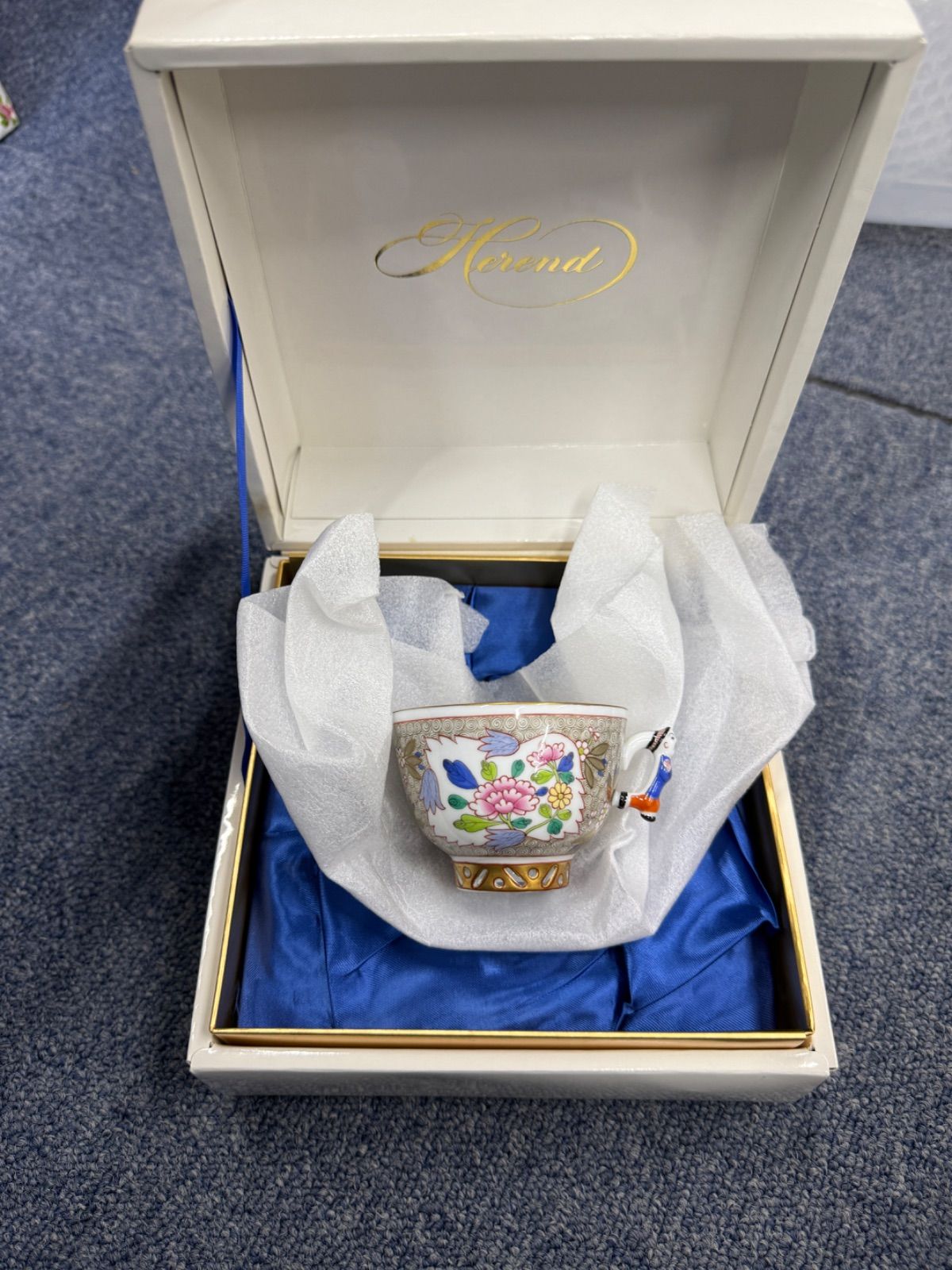 【新品未使用品】　Herend ヘレンド ヘレンド（HEREND） 天使バイオリン フンボルトピンクカップアンド