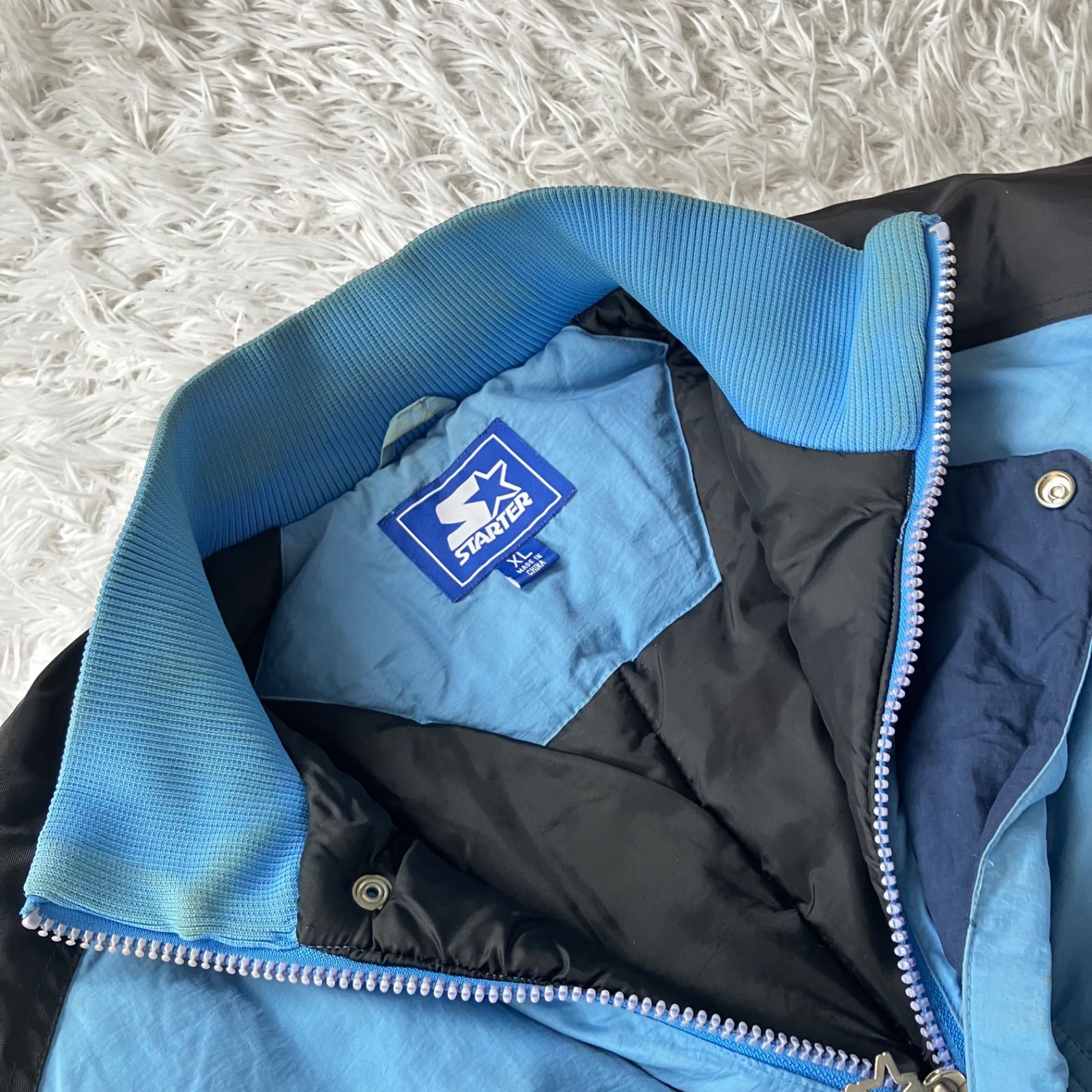 スターター 90s North Carolina ノースカロライナ 刺繍ロゴ カレッジ