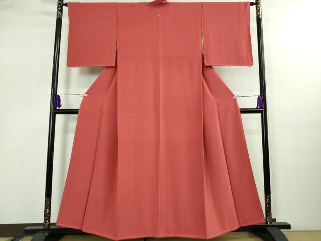 平和屋着物● 上 色無地 薔薇色 ♥ kh 6