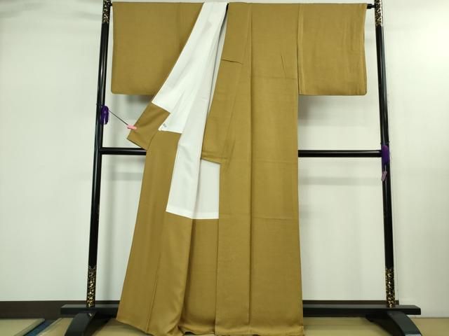 平和屋着物○極上 色無地 草花地紋 桑染色 逸品 DZAB2510kh6 - メルカリ