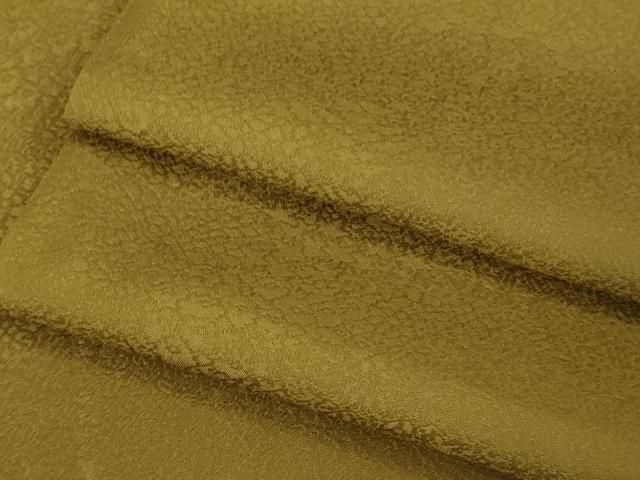 平和屋着物● 上 色無地 草花地紋 桑染色 kh 6