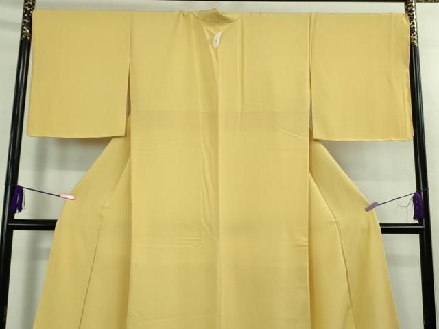  平和屋着物● 上 色無地 淡黄色 ♥ kh 6 色無地 着物