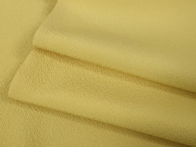 平和屋着物● 上 色無地 淡黄色 ♥ kh 6