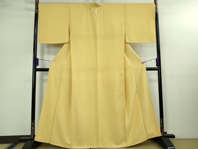 平和屋着物● 上 色無地 淡黄色 ♥ kh 6