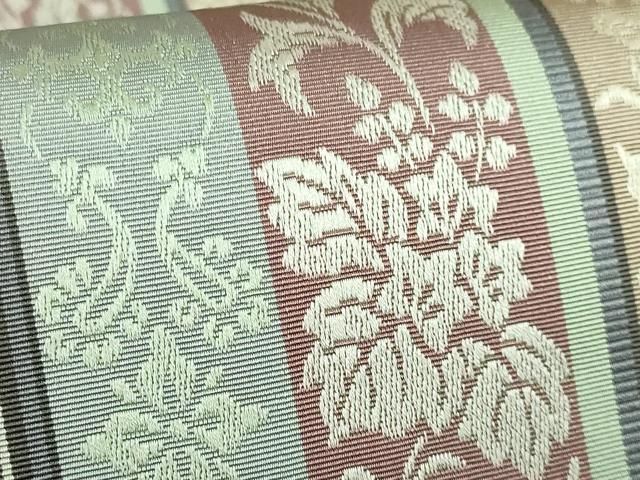平和屋着物○極上 本場筑前博多織 両面 全通柄袋帯 至宝間道 西村織物