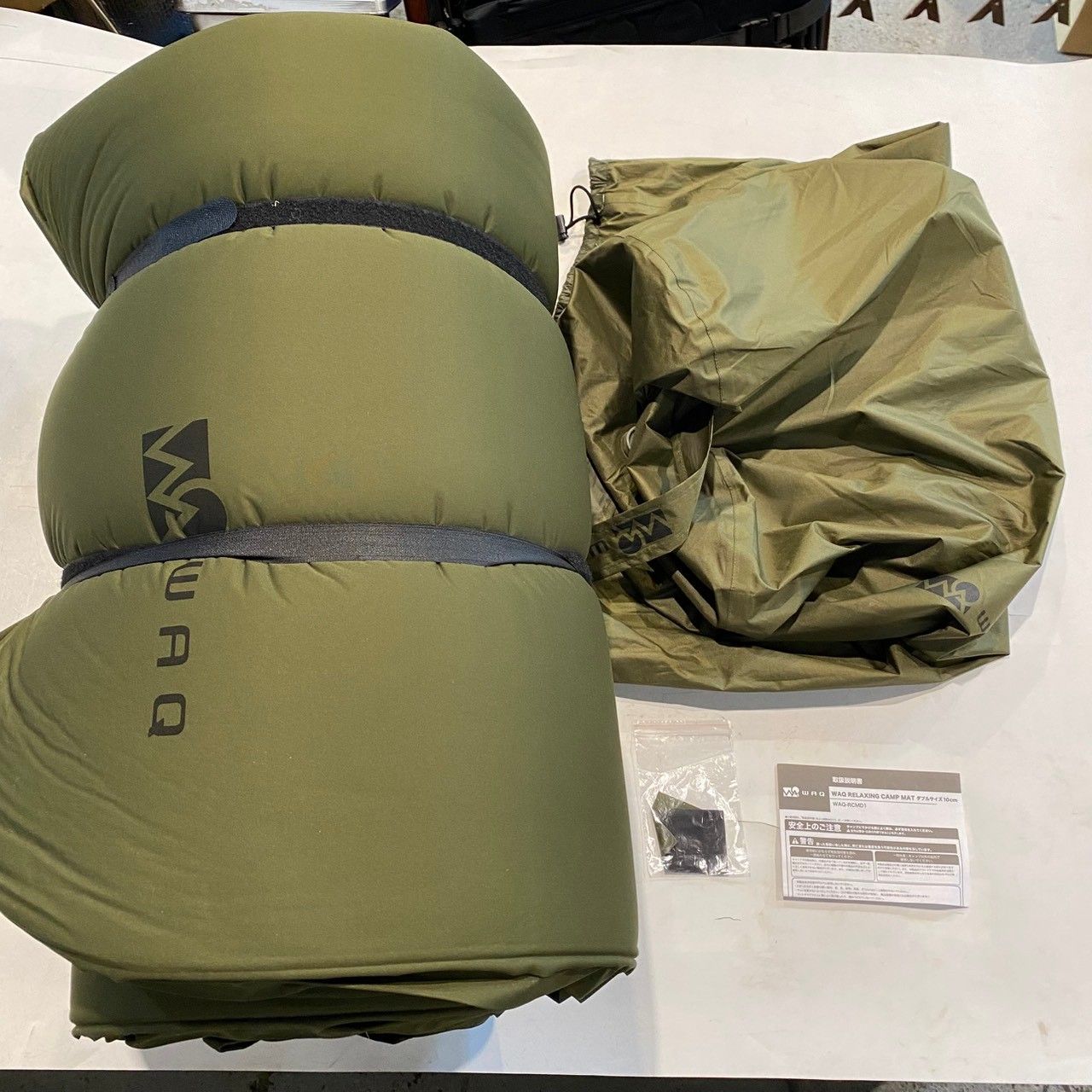 WAQ RELAXING CAMP MAT ダブルサイズ　オリーブグリーン WAQ RELAXING CAMP MAT ダブルサイズ オリーブグリーン WAQ RELAXING