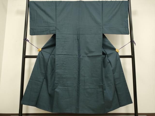 平和屋着物 上 男性 紬 アンサンブル 長羽織 亀甲柄 羽裏 虎 kh 6