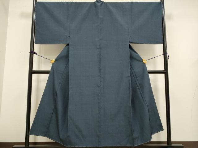 平和屋着物 上 男性 本塩沢 アンサンブル キングサイズ 長羽織 110亀甲 総詰め ♥ kh 6