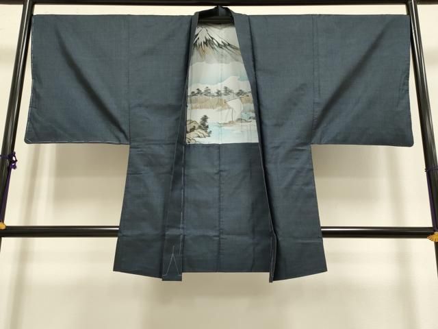 平和屋着物□極上 男性 本場大島紬 アンサンブル 長羽織 100亀甲 総